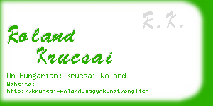 roland krucsai business card